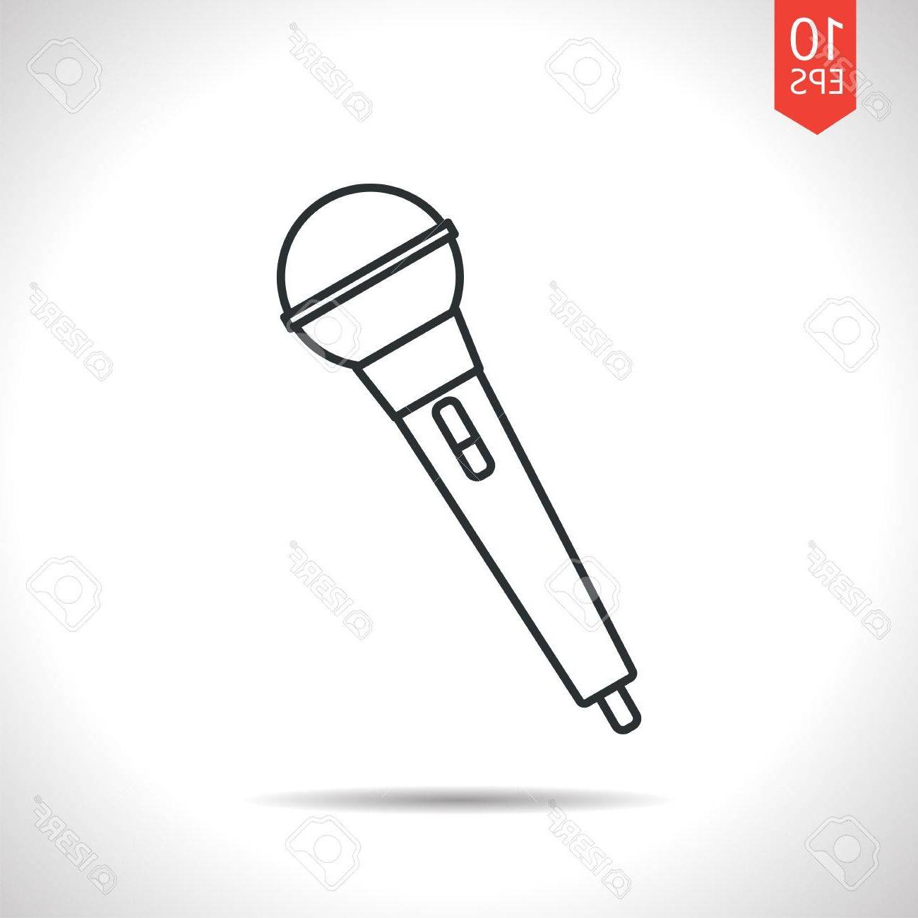 mic clipart outline