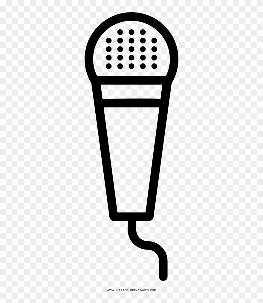 Transparent Mic Coloring Page
