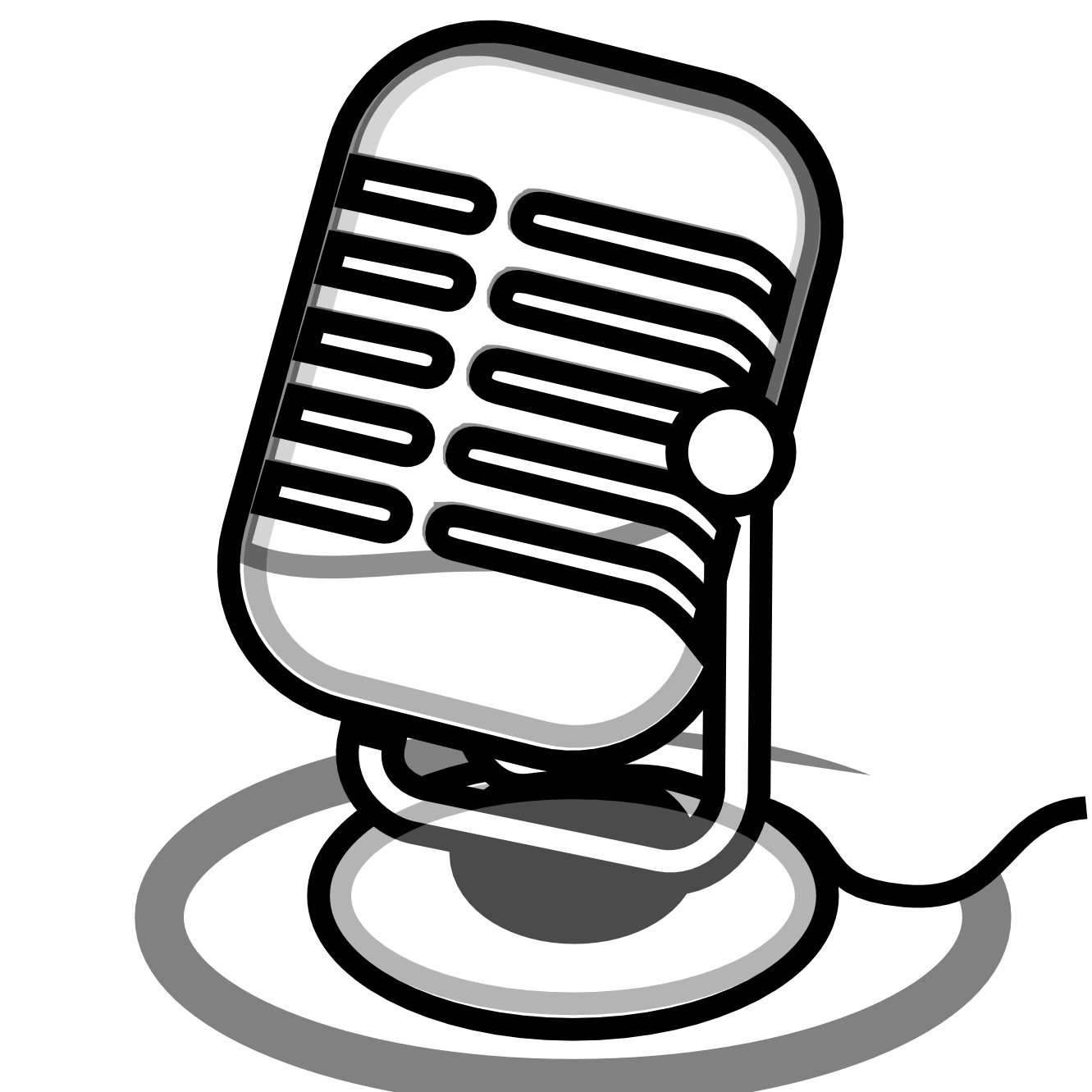 Free Black And White Microphone Clip Art, Download Free Clip