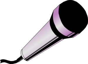 Pink microphone clipart.