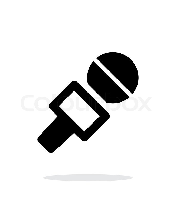 Journalist microphone icon on white
