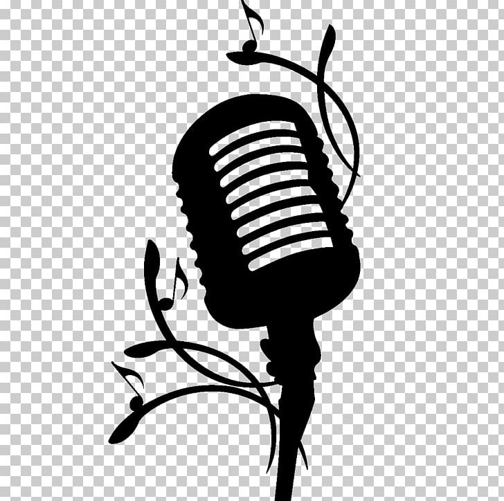 Microphone silhouette line.
