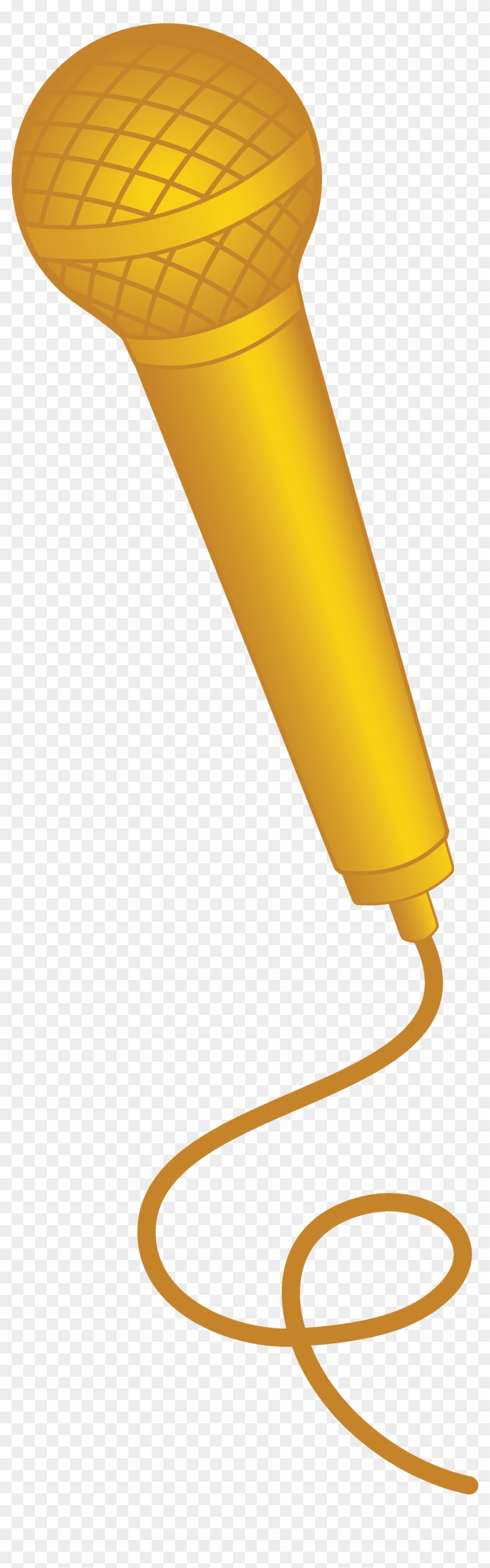 Yellow clipart microphone.