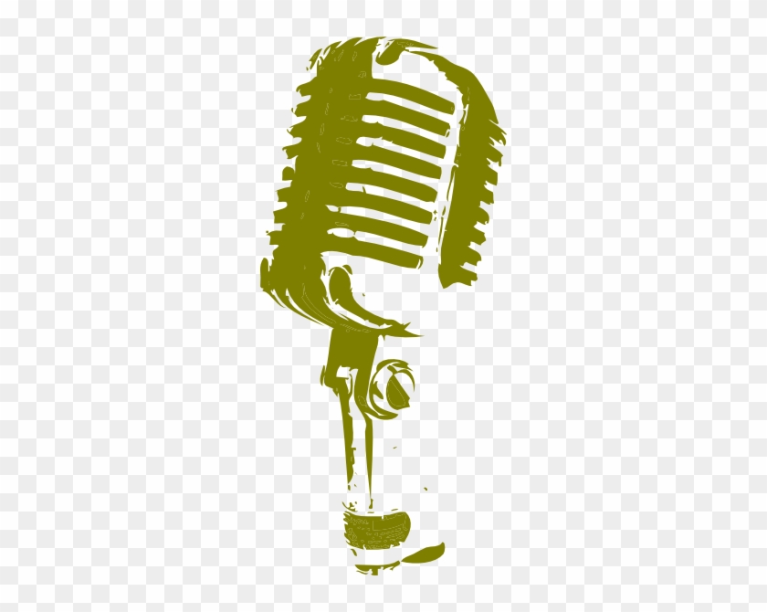 Yellow microphone logo.