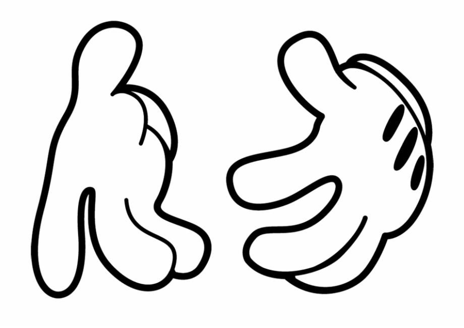 Draw Mickey Mouse Hand