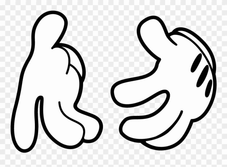 mickey mouse glove clipart drawing