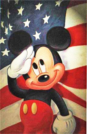 mickey mouse glove clipart flag american