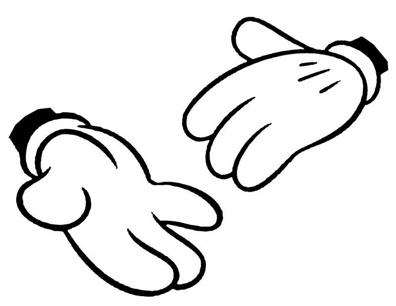 Mickey Mouse Hands or Gloves Templates
