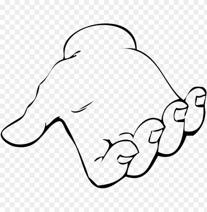 Helping hands black and white clipart