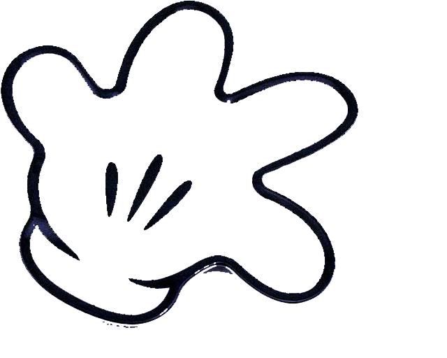 mickey mouse glove clipart printable