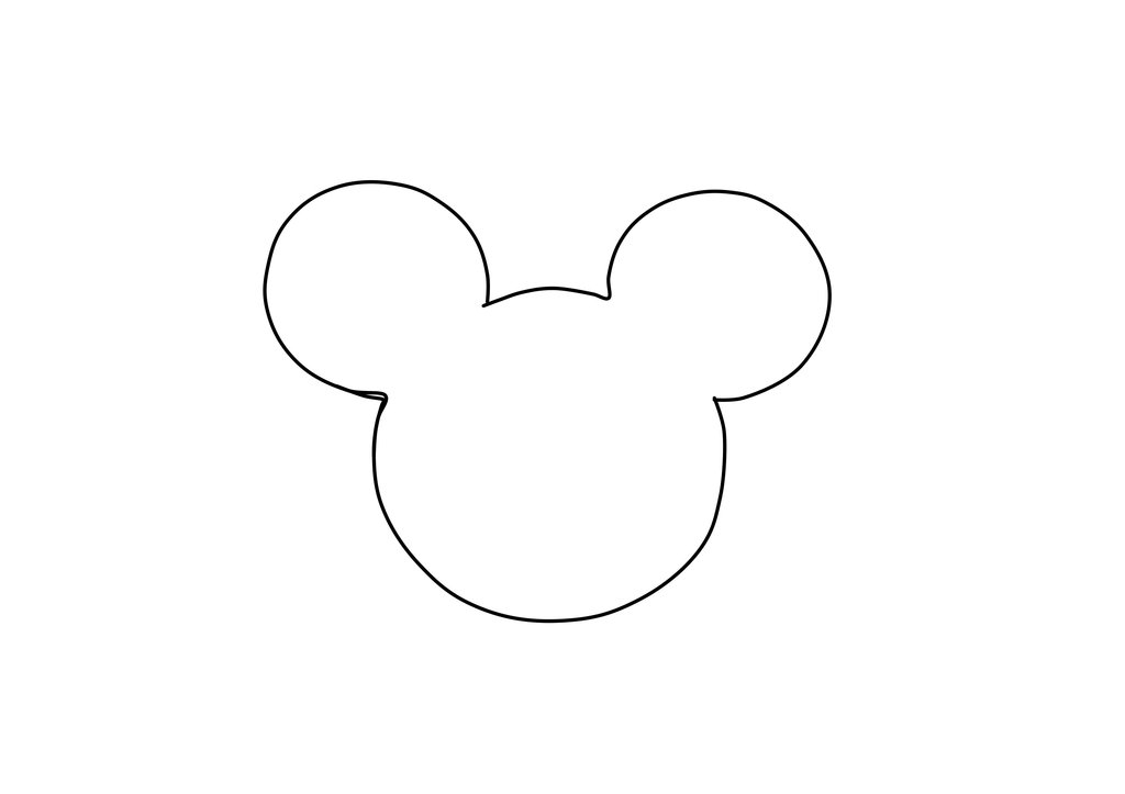 mickey mouse glove clipart sample head