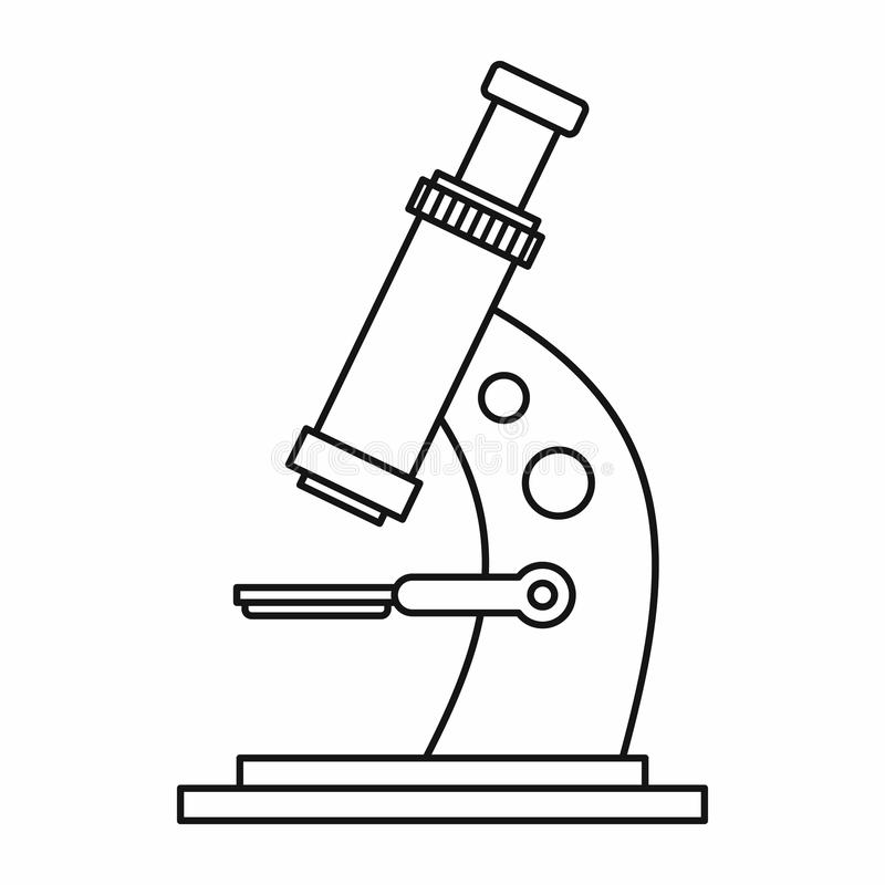 Microscope clipart black and white