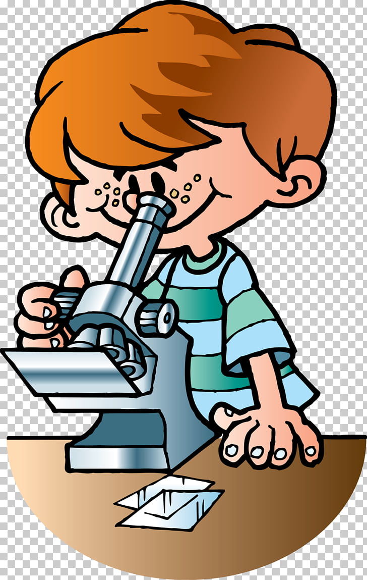 Child drawing microscope.