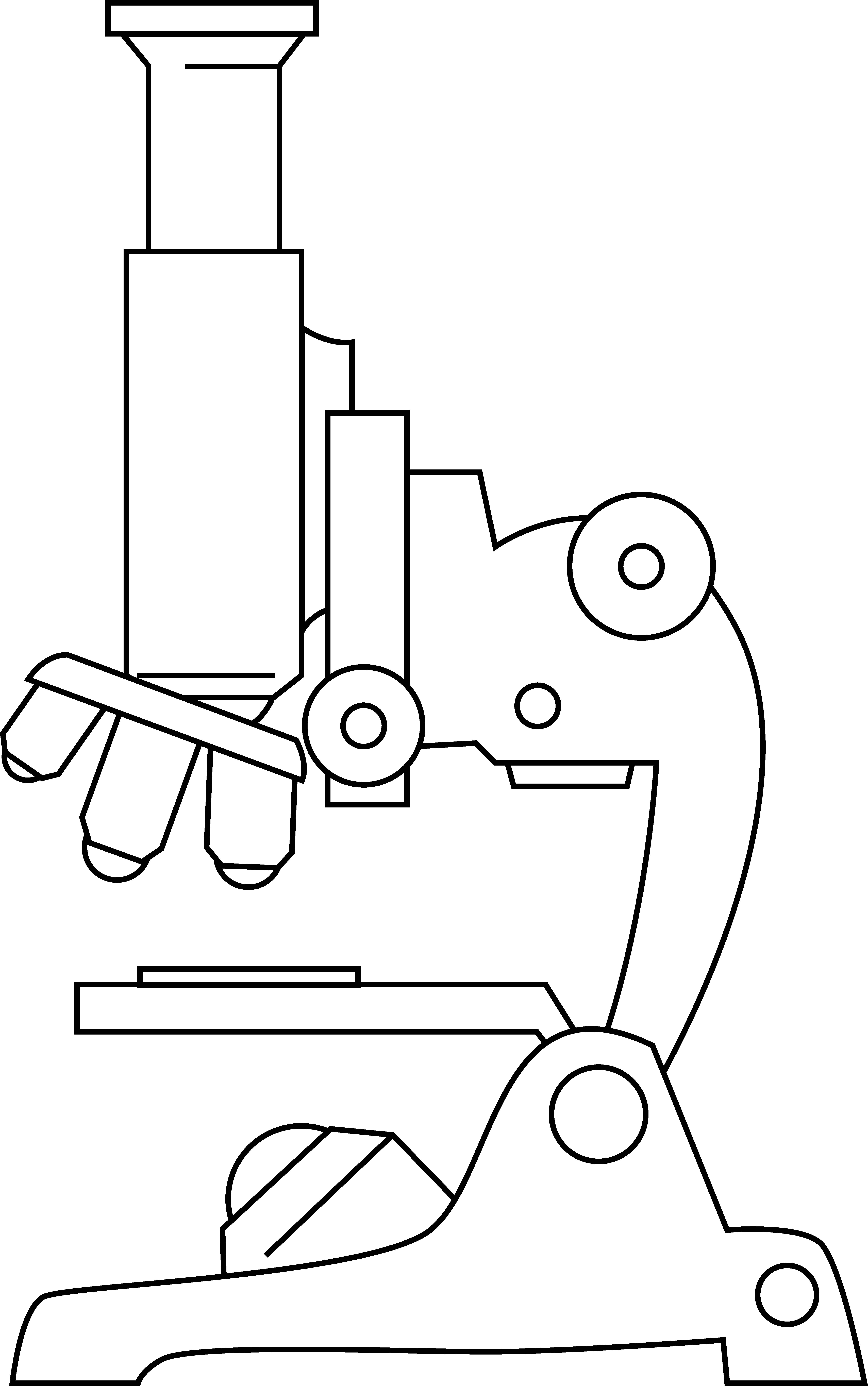 Microscope clipart outline.