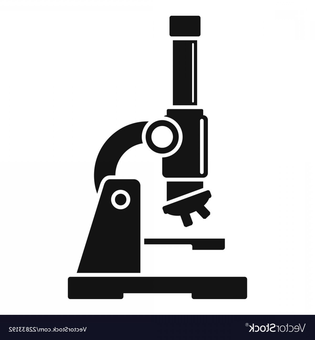 Science Microscope Icon Simple Style Vector