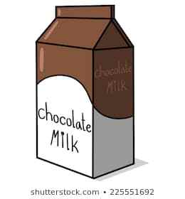 Chocolate milk carton clipart