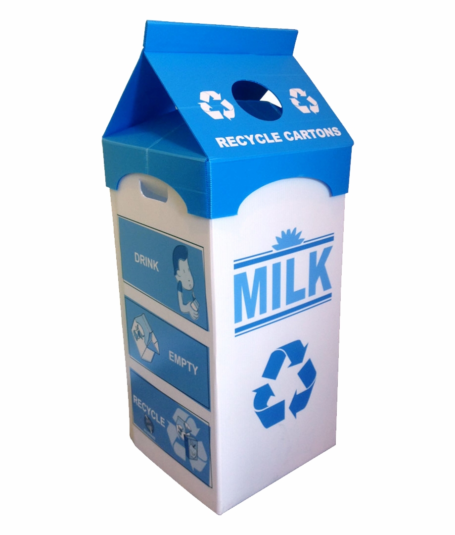 Milk carton transparent.