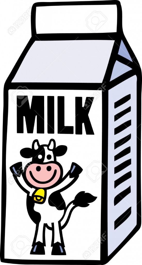 Milk Carton Clipart Black And White