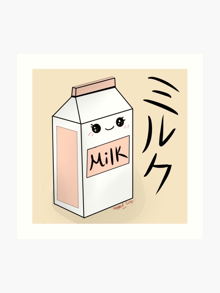 Kawaii milk carton.