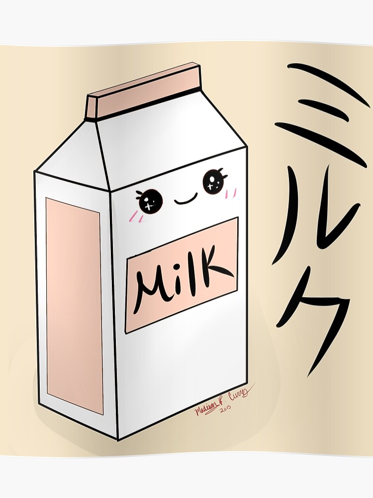 Kawaii milk carton.
