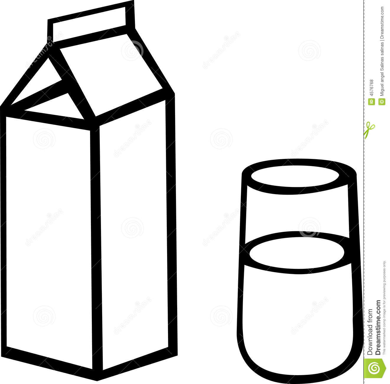milk carton clipart outline