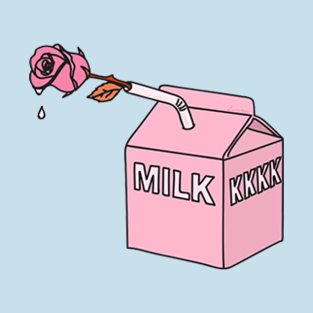 Pink rose milk.