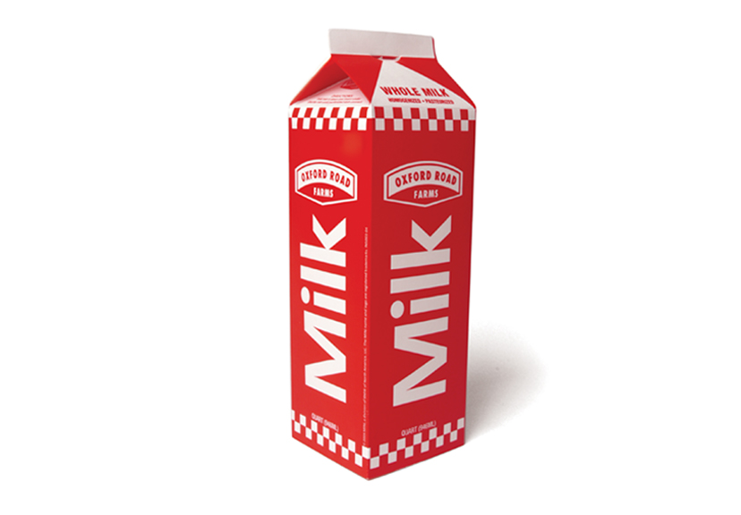 Mini milk carton.