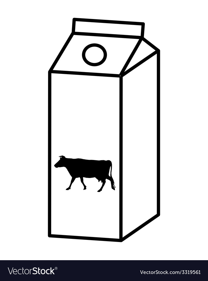 Milk carton vector.