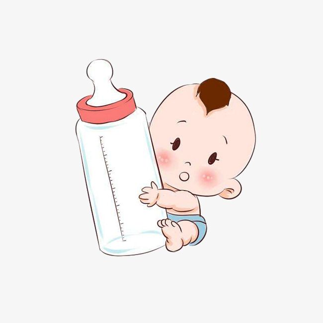 Hold The Bottle To The Baby Milk, Bottle Clipart, Baby