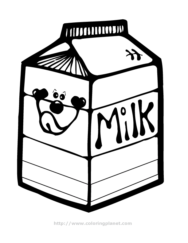 Carton of milk printable coloring in pages for kids