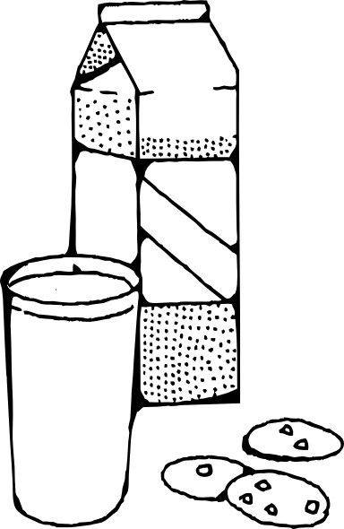 Milk And Cookies clip art Free vector in Open office drawing