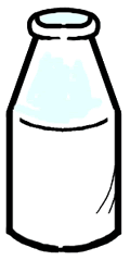 Glass milk clipart.