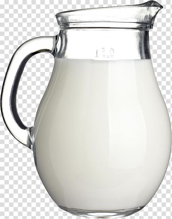 Crystal clear glass pitcher, Milk Cream Measurement Liter