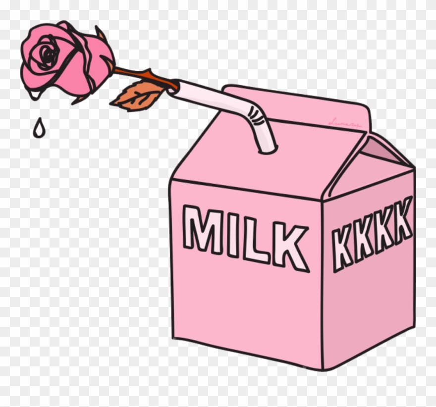 milk clipart pink
