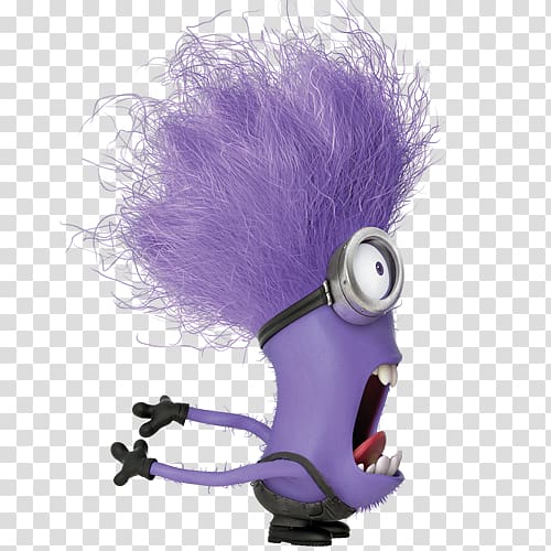 Purple minion character.