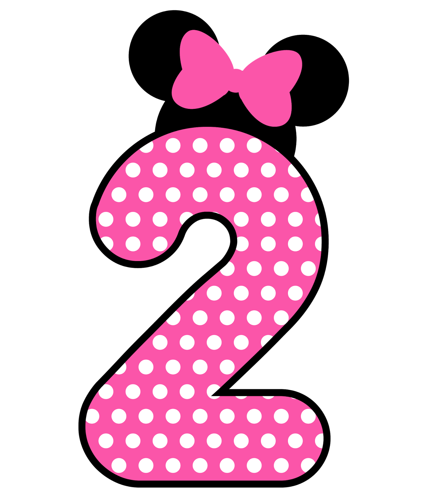 Minnie Mouse Number 2 SVG