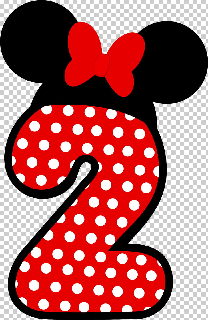 Minnie Mouse Mickey Mouse Drawing Party, number two, red and