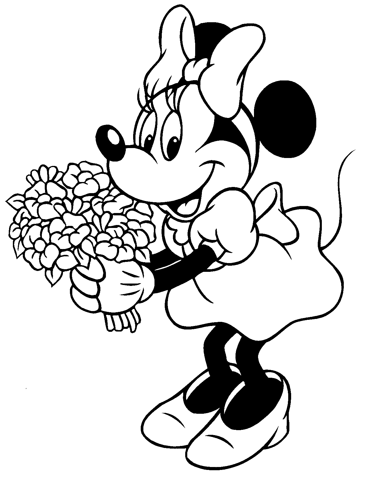 Minnie Mouse Clip Art Black And White