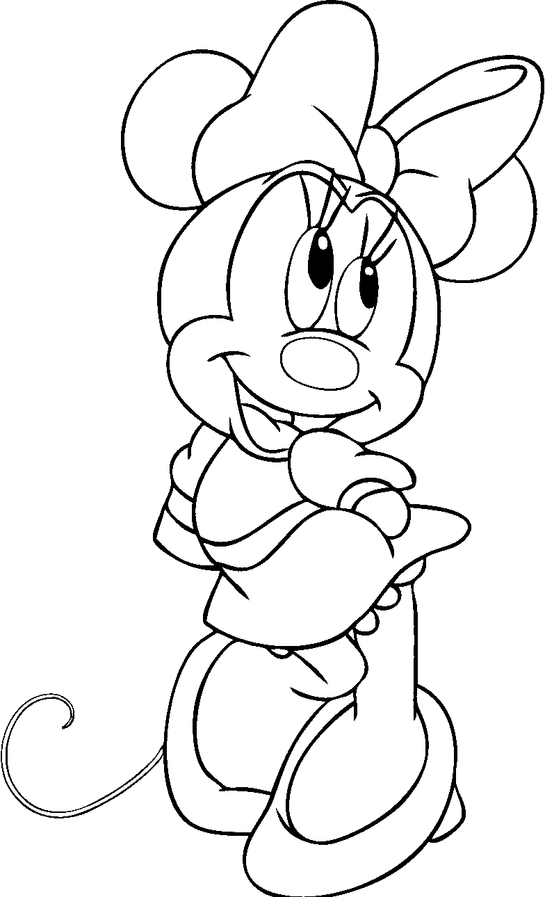 Minnie Mouse Clipart Black And White