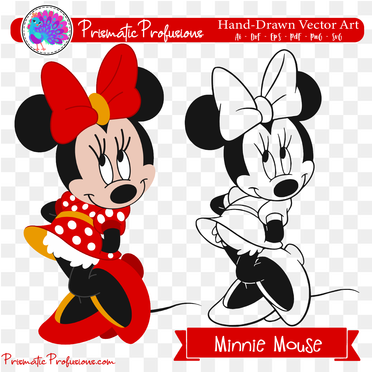 Minnie Mouse, Minnie Mouse SVG, Minnie Mouse Clipart