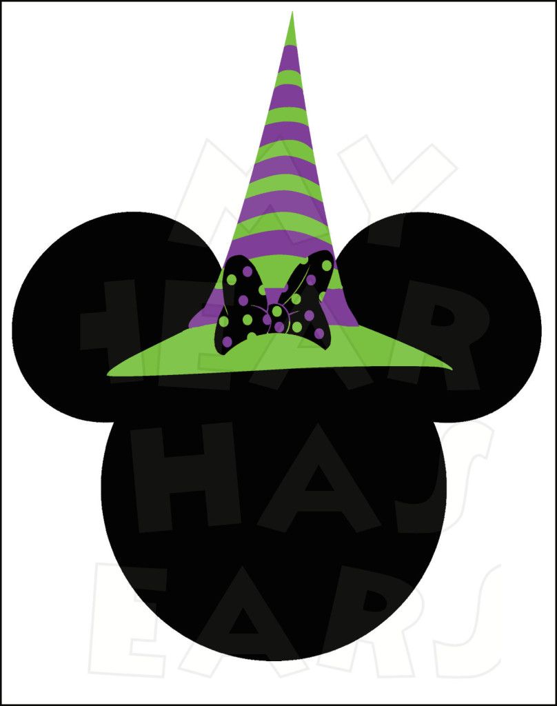 Minnie Mouse Witch INSTANT DOWNLOAD Halloween digital clip