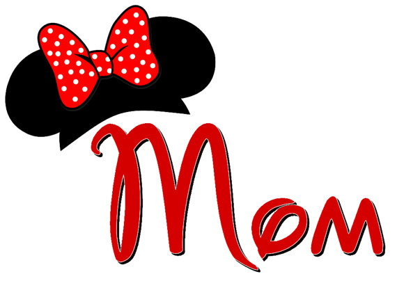 Mom or Mommy with Mickey Ears Custom Iron on Transfer Decal