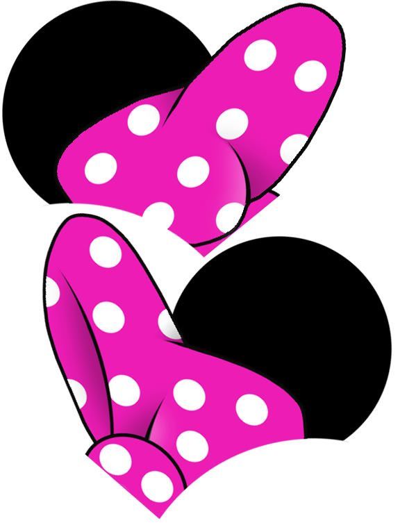 minnie mouse ears clipart pink bow