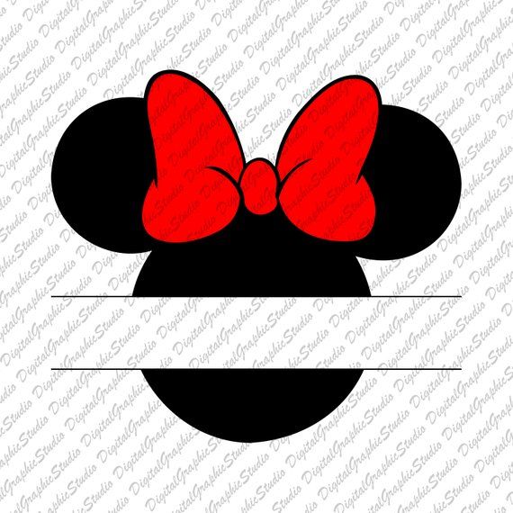 Minnie Mouse Ears Clipart Silhouette Cameo and other clipart images on