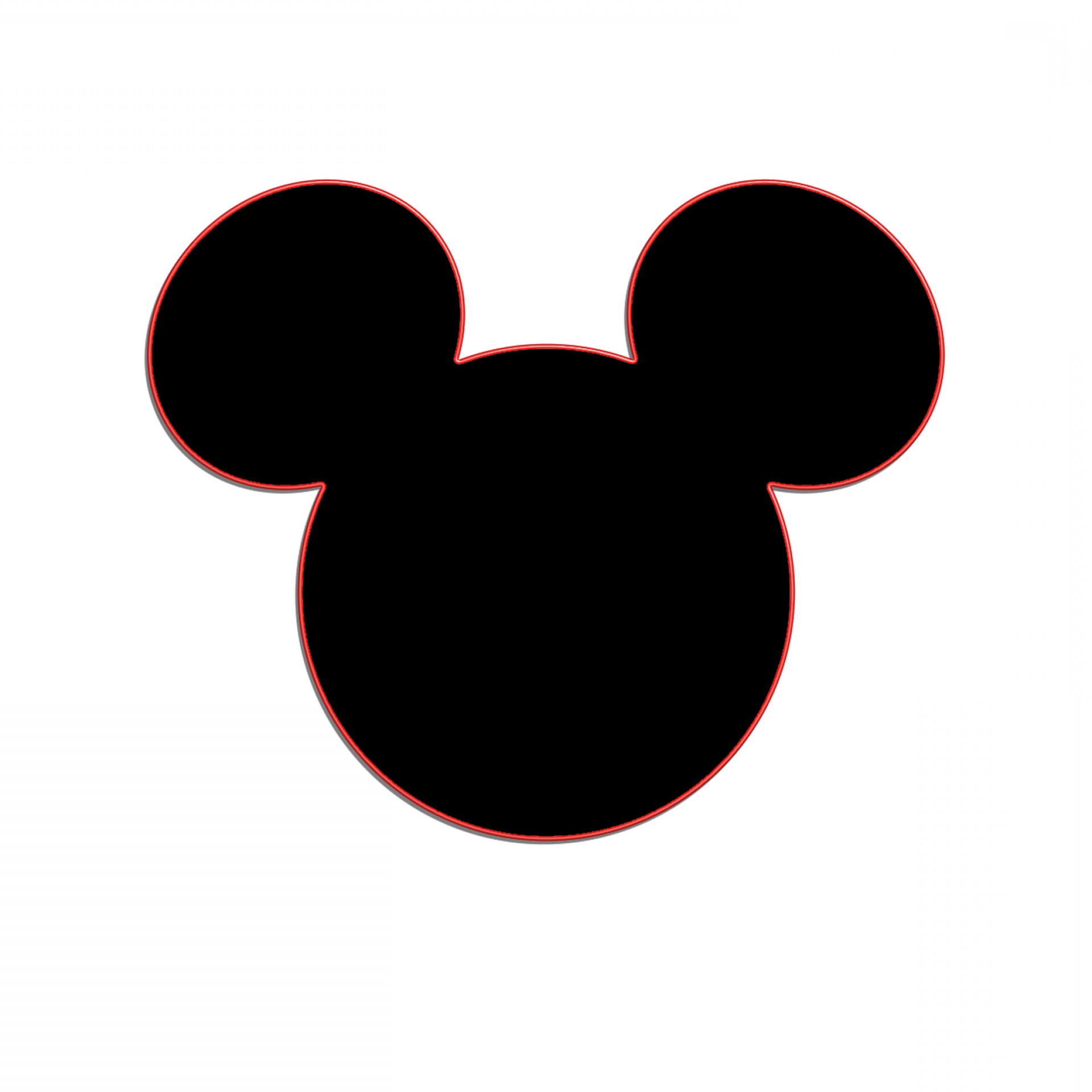 Mickey Mouse Ears Clipart Black And White