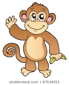 Cheeky monkey clipart