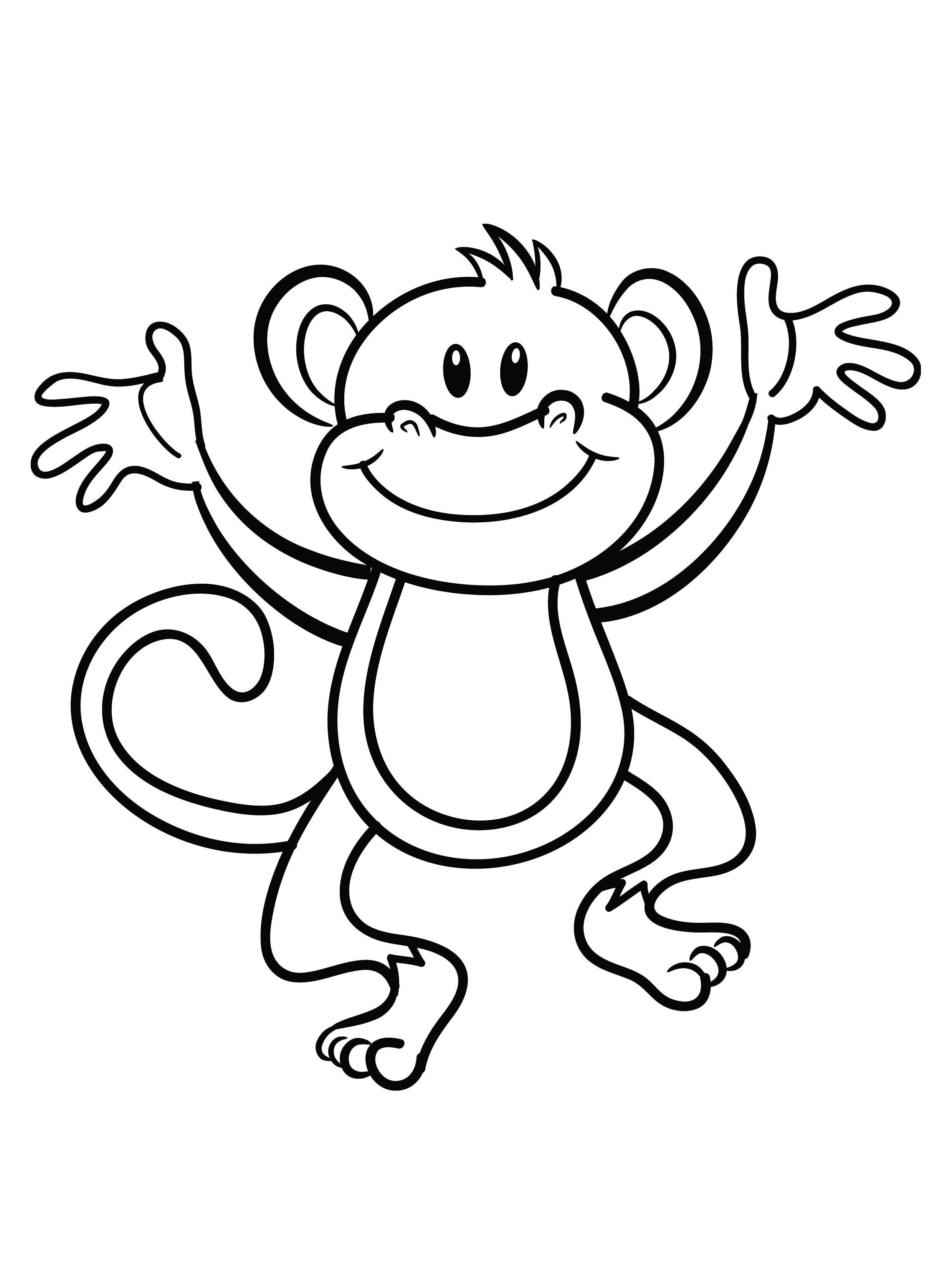 Monkey pencil drawing.