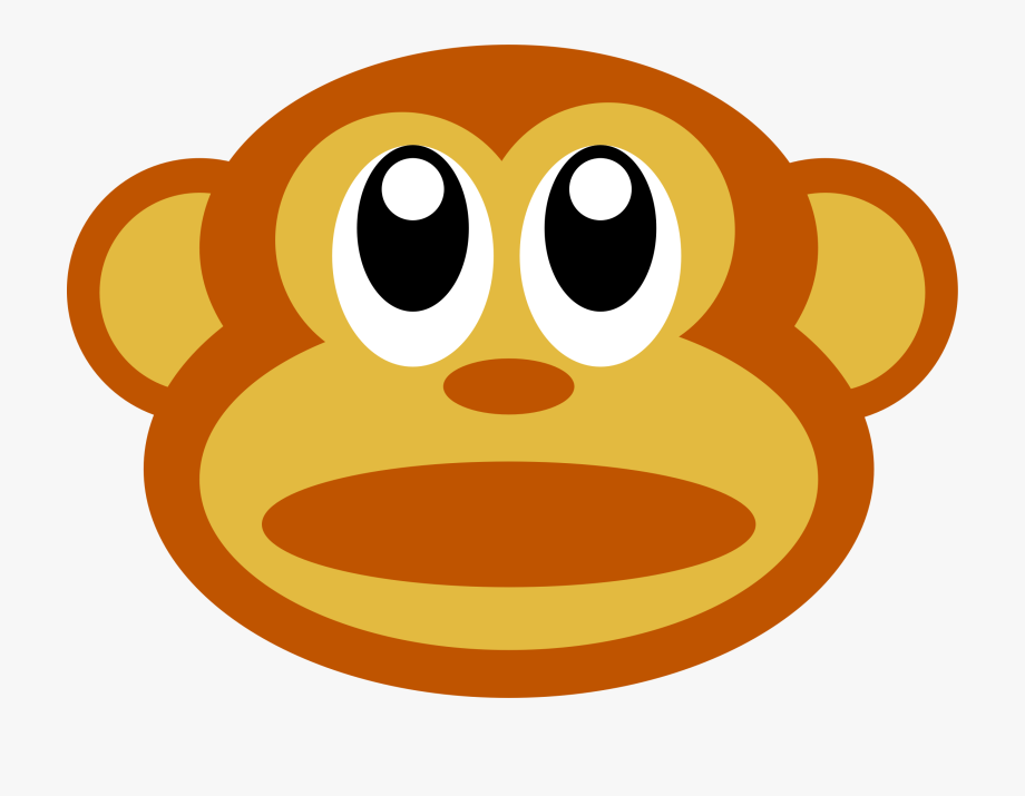 Monkey face clipart.