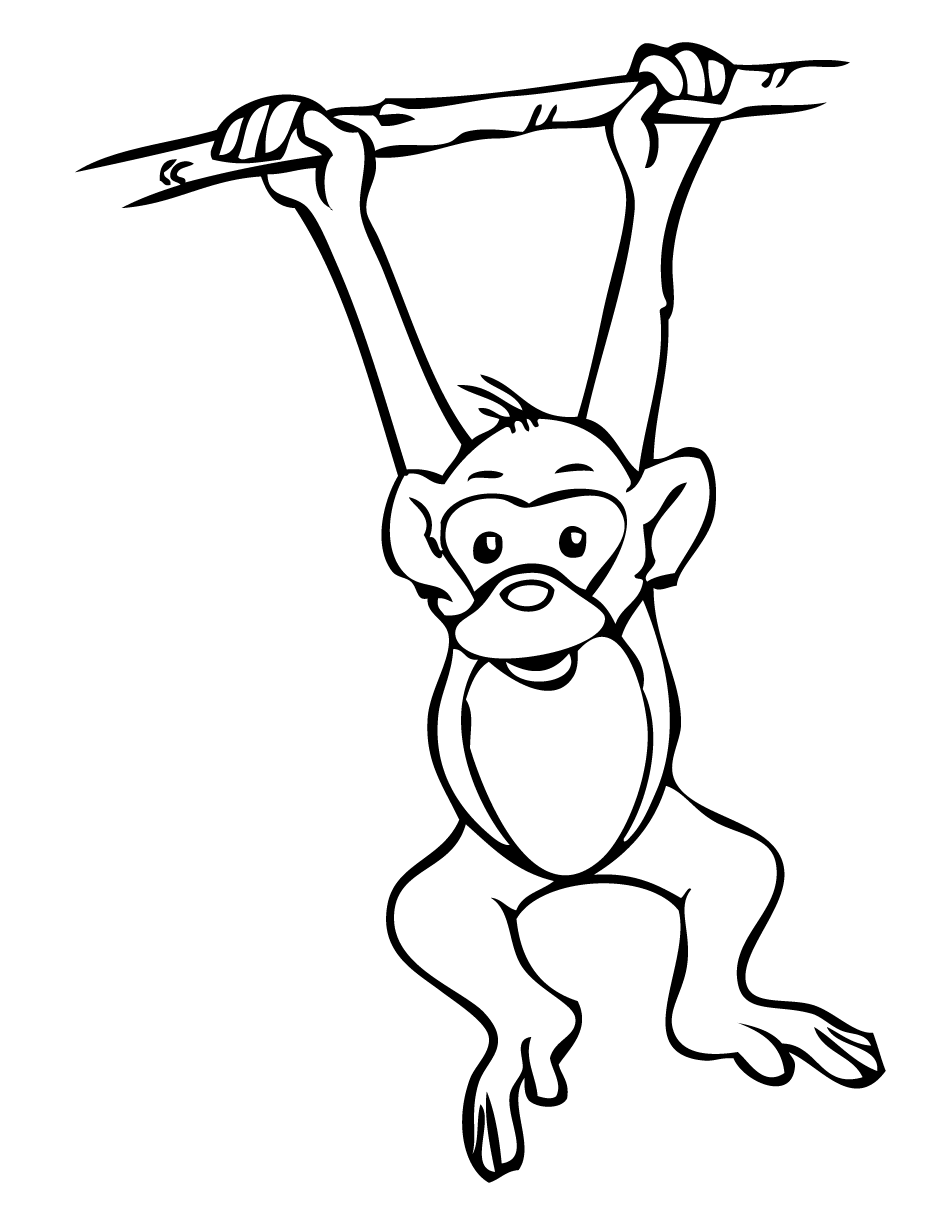 Free Outline Of A Monkey, Download Free Clip Art, Free Clip