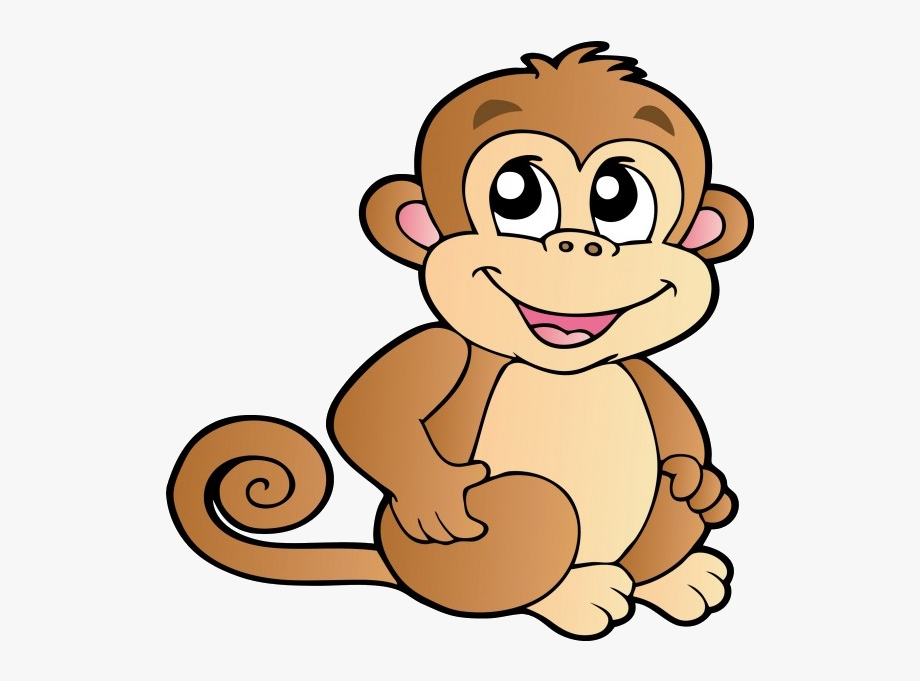 Cartoon monkey clipart.